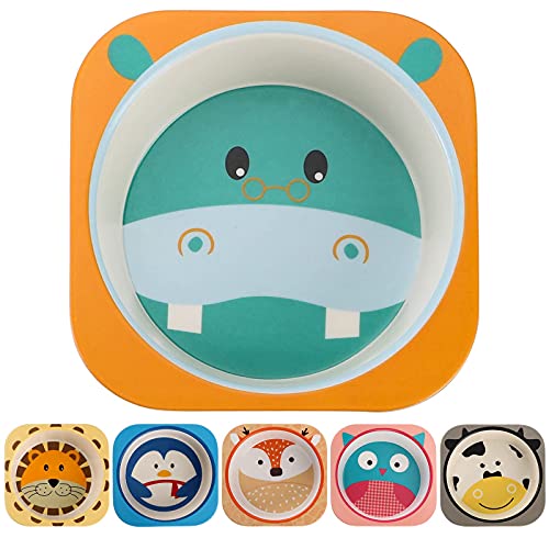 6 Pack 10 Oz Small Bowls, Durable Cartoon Bowls for Children, BPA Free Cute Snack Bowl, Square Dinner Tableware for Serving Soup, Cereal, Pasta, Ice Cream, Dishwasher Safe