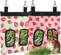 DZWLKJ Guinea Pig Hay Feeder, 2 Pack, 10 x 8 x 0.4 Inches, Stainless Steel, Rabbit Hay Bag, 600D Oxford for Small Pets,Chinchilla,Hamsters - size: S -10"x 8"x 0.4"