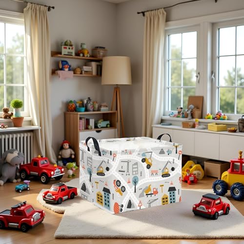 Rectangular Baby Kids Storage Basket for Home Kitchen Girls Cute Storage Bin Organizer Shelf Book Room Decor(Car) - color: Car