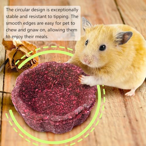 12 Pack Rabbit Chew Toys for Teeth Edible Timothy Hay Chewing Bowl Natural Guinea Pig Toys Small Animal Molar Treats for Bunny Chinchilla Mice Hamster (Purple) - color: Purple