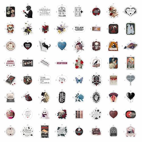 100Pcs Dark Romance Stickers for Water Bottle - Dark Book Stickers, Booktok Decals - Gifts for Book Lovers - color: Dark Romance Stickers