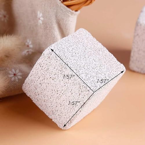 Hamiledyi Hamster Chew Toy Lava Teeth Grinding Square Stone for Hamsters Chinchillas and Rabbits Mineral Stone Calcium Chew Toy for Small Animal(Pack of 10) - size: 1.57 Inch Diameter
