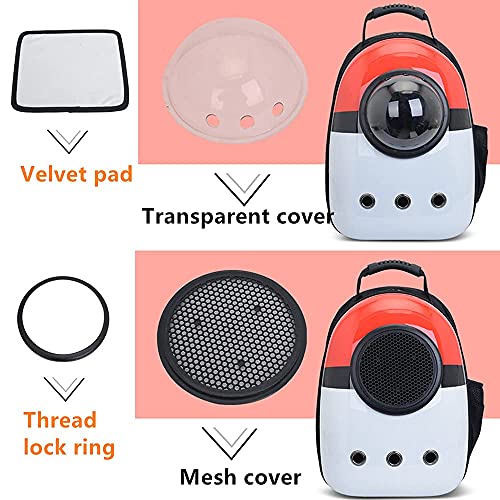 Pet Travel Carrier, Cat Dog Dome Space Capsule Bubble Backpack, Portable Waterproof Breathable Knapsack for Hiking, Traveling (Blue/White) - color: Blue/White
