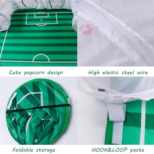 BAMY Football Cat Tunnel Bed, Collapsible Pet Tunnel Tubes Toys with Removable Mat for Summer Indoor Outdoor Ferret(Football) - color: Football
