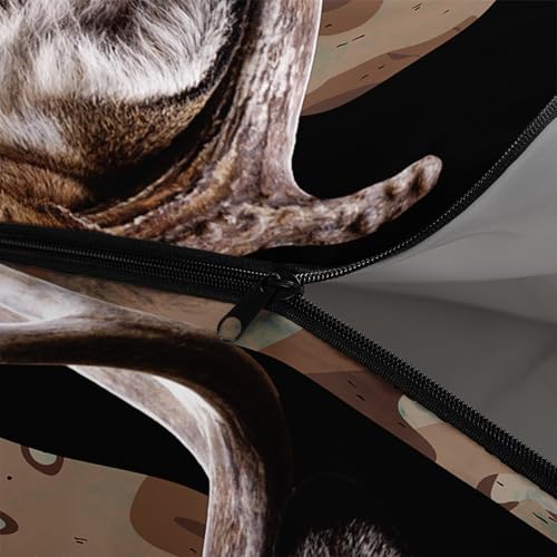 HOSIMA Dear Hunting Pattern Cold Weather Sleeping Bags for Kids Adults. | Black Light Weight Waterproof Sleeping Bags for Outdoors Hiking - color: Brown-a