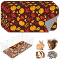 JarThenaAMCS 3 Pcs Guinea Pig Cage Liner Reusable Bunny Squirrel Mat Fall Maple Leaves Pumpkin Washable Small Animal Pee Pads for Autumn Rabbit Hamster Chinchilla Ferret Accessory, 24 x 47 in - style: Brown Pumpkin Maple