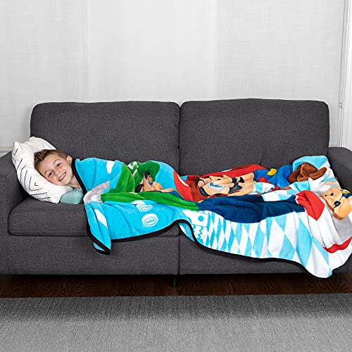Franco Kids Bedding Super Soft Plush Micro Raschel Blanket, 62 in x 90 in, Mario - color: Mario, size: 62 in x 90 in
