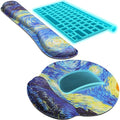 KTRIO Keyboard Wrist Rest & Mouse Pad with Wrist Rest, Starry Night | Memory Foam Wrist Support, Ergonomic Design, Non-Slip Base, Office and Home Use - color: Starry Night