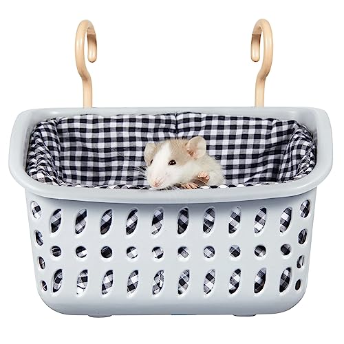 JWShang 2 Pack Sugar Glider Climbing Rope Toys, Sugar Glider Cage Accessories and Toys, Rat Hammocks for Cage Chew Proof, Rat Warm Bed, Small Animal Hanging Hammock
