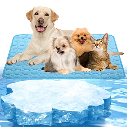 Dog Cooling Mat, Pet Cooling Pads for Dogs, Summer Cooling Bed for Cats, Portable Pet Cooling Cushion for Home or Outdoor - size: 40x28IN