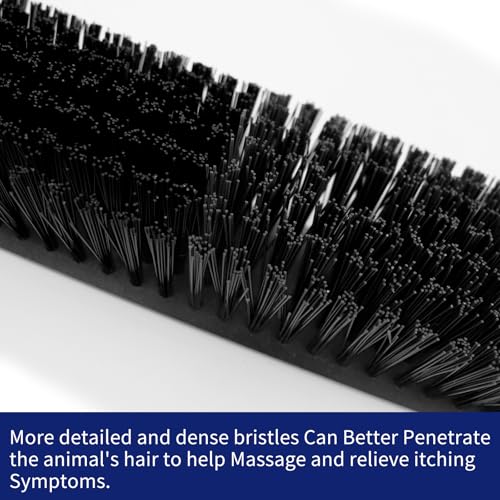 Livestock Scratch Brush With 8 Screws，Animal Back Scratching Brush for Cow,Cattle,Sheep, Horses,Pigs，Massage Grooming Tool (Black, 2pcs) - color: Black, size: 2pcs
