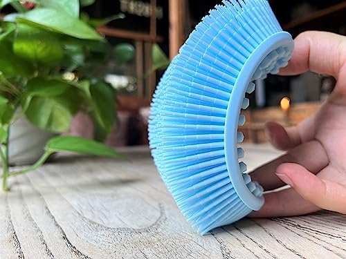 Premium Sensory Brushes for Kids or Autism,Soft Silicone Body Scrubber,2 in 1 Sensory Room Occupational Therapy,Silicone Loofah,Pets Shower Brush Bath Brush Shampoo Brush (3pcs(Big Oval)) - color: 3pcs(big Oval)
