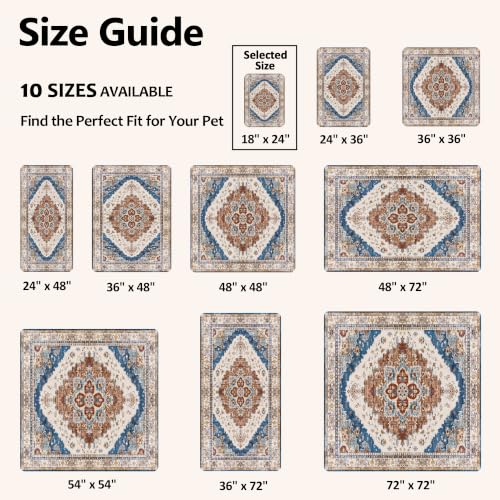 Washable Pee Pads for Dogs, Reusable Puppy Potty Training Pads, Ultra-Absorbent Thick Waterproof Leak-Proof Non-Slip Pads & Mat for Crate, Playpen, Floor, Whelping & Housebreaking , 2 Pack 18"x24" - color: Brick/Blue, size: 18" ×24"(pack of 2)