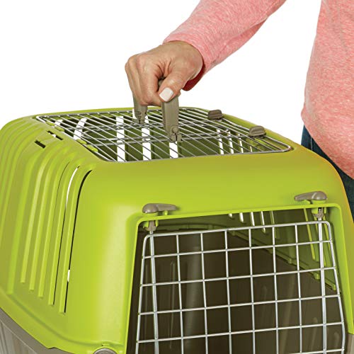 Spree by Midwest 24-Inch Travel Carrier, Green, Fits Pets up to 25 lbs | Hard-Sided Pet Carrier, 2-Door, Ventilated Design, Locking Tabs, Easy Assembly - color: Green