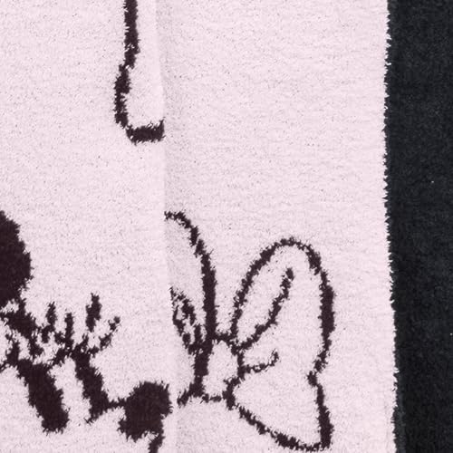 Jay Franco Disney Minnie Mouse Feather Knit Fluffy Throw Blanket for Girls - Light Pink Bows Fuzzy Blanket Measures 50 x 60 inch | Super Soft Lightweight Bedding - color: Light Pink - Minnie Mouse