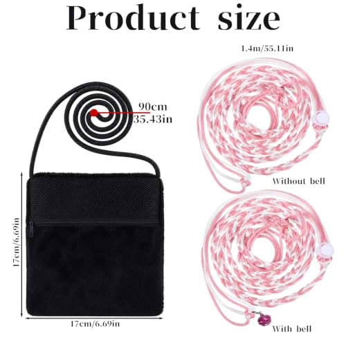 2 Pcs Sugar Glider Pouch Sugar Glider Bonding Pouch and 2 Hamster Leash Small Animal Economy Carrying Bonding Pouches Soft Hamster Bag Guinea Pig Carrier for Rat Reptile Other Small Pets