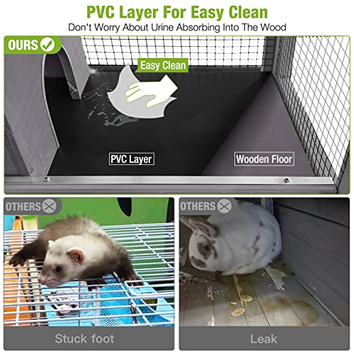GUTINNEEN Ferret Cage Rat Cage 5 Levels Small Animal Cage for Chinchilla, Hedgehogs, Squirrel, Chameleon, Lizard, Gerbils Anti-Chewing - size: 27.6"L x 20.0"W x 55.2"H
