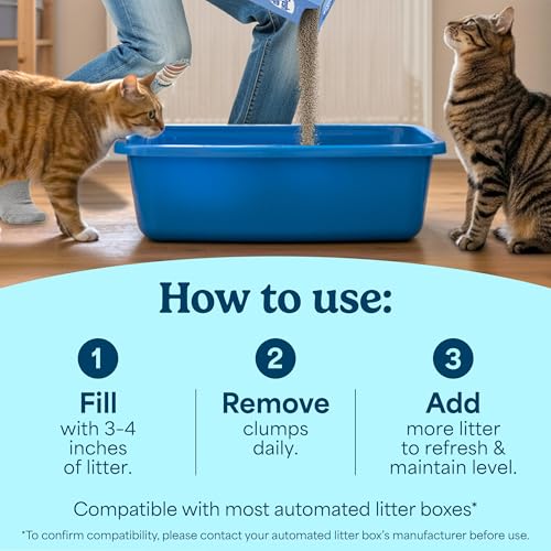 Fresh Step Advanced Clean Paws Multi Cat Clumping Litter with Febreze Freshness, Low Tracking, 18.5 lb. Box, Pack of 2 | Low Tracking Granules for Less Mess, Scented with Febreze Freshness, Low Dust, Compatible with Most Auto Litter Boxes
