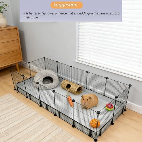 DZWLKJ Guinea Pig Cage Liner Tarp Bottom Waterproof and Washable Base Also for Rabbits, Bunny, Chinchesillas, Hedgehog, Ferrets and Other Small Animals(24x60 inches) - size: 24.0"L x 60.0"W x 4.0"H