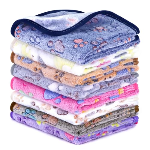 8 Pcs Washable Guinea Pig Bedding Absorbent Small Animal Cage Liners Reusable Guinea Pig Fleece Blankets Waterproof Pet Pee Pad Sleep Mat Pad Cover for Rabbit Ferret Chinchilla Hamster - color: 8PCS 24 x 16 Inch