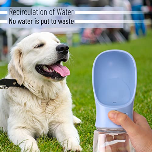 Mr. Pen- Portable Dog Water Bottle, 19 oz, Large | Leak Proof Puppy Water Dispenser with Drinking Feeder for Pets, Outdoor Walking, Hiking, Travel, Not Dishwasher Safe - color: Blue