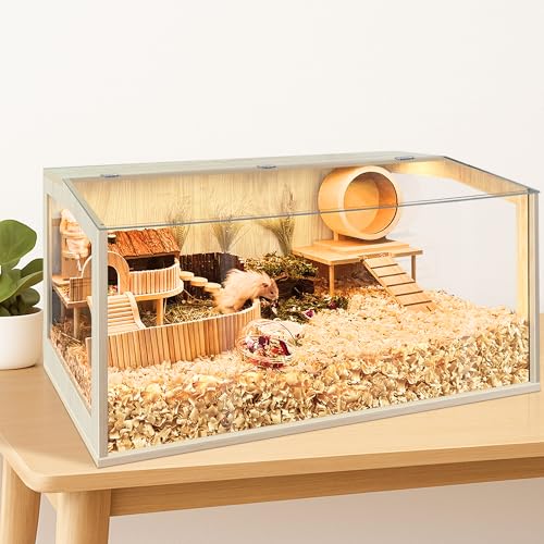 Hamster Cage Chewproof, Large Hamster Cages and Habitats, Openable Top with Acrylic Sheets, Solid Built - size: 40.0"L x 20.0"W x 20.0"H