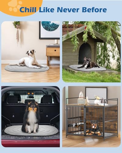 Papettly Pet Dog Cooling Mat 39“x27.5” Reversible Cooling Pad for Dogs and Cats, Comfort Ice Silk Cotton Summer Dog Bed Outdoor Indoor Washable, Ideal for Kennel Sofa Floor Car Seats - size: 39x27 IN