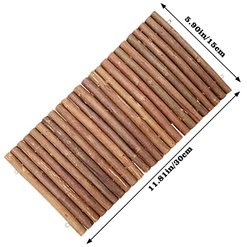 Hermit Crab Climbing Toys, Wooden Hermit Crab Hideout, Reptile Tank Habitat Decor, Bendable Ladder Bridge Tunnel Toys for Lizard Chameleon Hamster Rats Chinchilla Guinea Pig Rabbit Bearded Dragon - style: 11.8×5.9 Inches