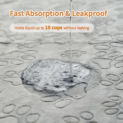 Reusable Puppy Pads, Washable Pee Pads, Leakproof 65"x 48" | Extra Large Absorbent Dog Training Pads, Wee Wee Pads With Waterproof Non-Slip Base For Potty, Crates, Playpen & Senior Dogs - size: 65x48-Gray