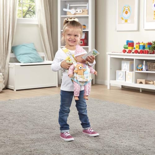 Melissa & Doug Mine to Love Carrier Play Set for Baby Dolls with Toy Bear, Bottle, Rattle, Activity Card