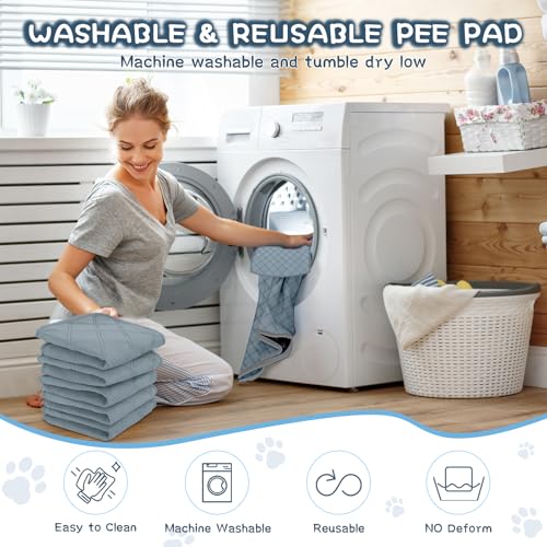 6 Packs Washable Guinea Pig Cage Liners, Waterproof Guinea Pig Pee Pads Reusable Absorbent Bedding Anti Slip Mats for Small Animals Bunny Rabbit Hamster (24 x 18in) - size: 24 x 18in / 6 Packs
