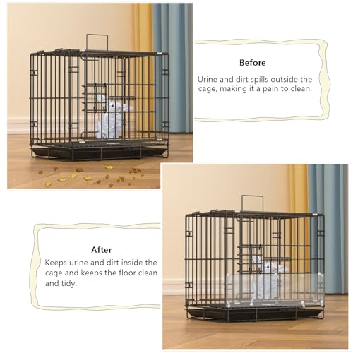 12PCS Pet Cage Guard, Rabbit Urine Guard, 13.8" x 4.7" Pet Cage Edge Liner with 120PCS Ties for Rabbit, Guinea Pig, Hamster, Chinchilla, Hedgehog, Ferret, Bunny - size: 13.8" x 4.7" - 12PCS