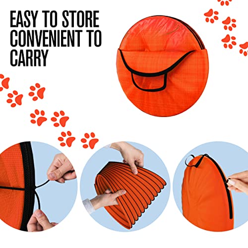 Houseables Dog Agility Tunnel, Dog Tunnel, Agility Equipment, 18 Feet, Puppy Obstacle Course, Crawling, Pet Playground, Small, Medium, Large, Indoor/Outdoor, Play, Pop Up Set, Exercise Tube, Toy, Red | Houseables Agility Equipment, Puppy Obstacle Course,