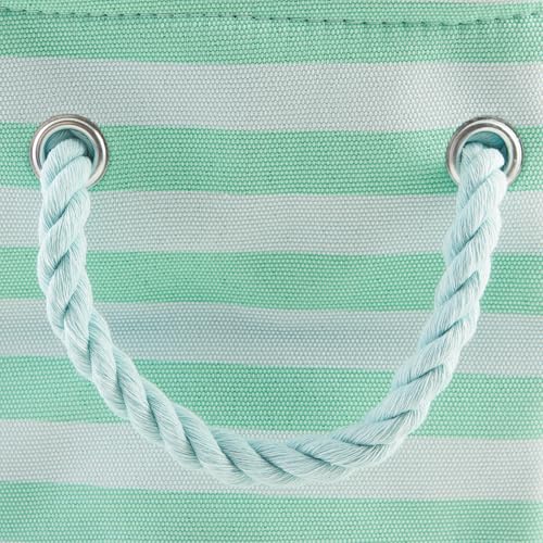 Bone Dry Pet Storage Collection Striped Paw Patch Bin, Aqua, Small Rectangle - color: Aqua, size: Small Rectangle