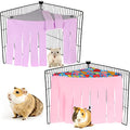 Shappy 2 Pcs Guinea Pig Hideout Hideaway Corner Fleece Toys Cage Accessories Cute Ferret Hammock for Ferrets Chinchillas Hedgehogs Small Pets(Grey with Pink, Grey with Purple, Heart-Shape)