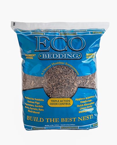 ECO BEDDING 99% Dust Free Paper Bedding for Small Pets and Birds, Odor Control, 1.5 lb (Expands to 30 L) - size: 1.5