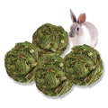 PINVNBY Hay Balls for Rabbits,4 PCS 100% Natural Timothy Hay Bunny Chew Toys Small Animal Teeth Grinding Activity Woven Play Ball for Rabbit,Guinea Pigs,Hamsters,Chinchillas - size: 【4 PCS】