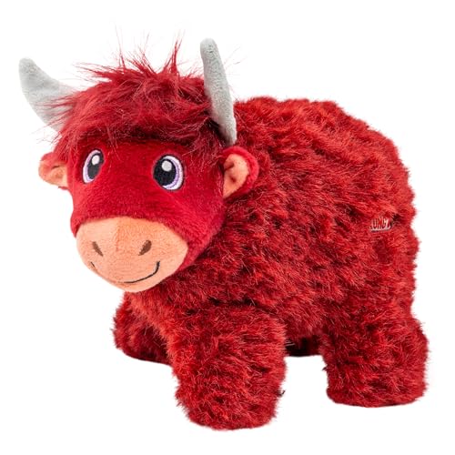 KONG Toughz Durable Plush Dog Toy - Long-Lasting Soft Chew Toy for Aggressive Chewers, Safe & Interactive for Dogs (Highland Cow) - style: Highland Cow