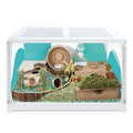 Niteangel Stacker Series Hamster Cage - Stackable & Large Glass Enclosure for Hamster Gerbils Mice Lemming Degus or Other Small-Sized Pets | Stackable Vertically or Horizontally to Expand Space & Large Glass Enclosure for Hamster Gerbils Mice or Small-Siz