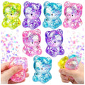 12Pack Bear Stress Balls Fidget Toys Sensory Sugar Ball Stress Relief Toys | Cute Gummy Bear Stuffers for for Kids Adults Easter Basket Party Favors Goodie Bags - style: 12PCS (Bear)