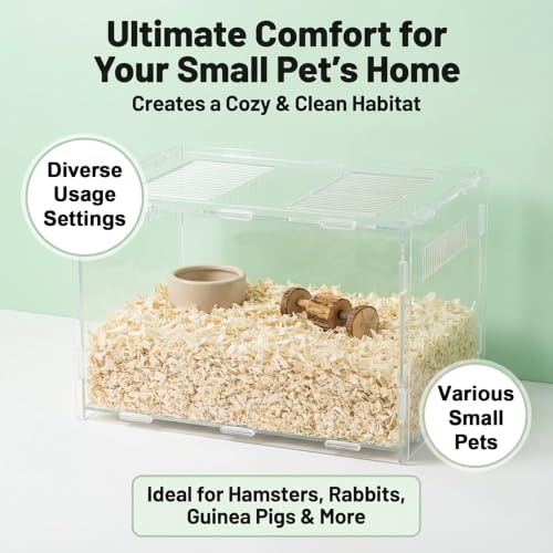 Sukh 31 OZ Chicken Coop Bedding - Aspen Shavings Small Animal Bedding | Odor Control Nesting & Winterizing Supplies for Chicken House, Small Pets, Guinea Pig, Rabbit, Chinchilla, Bird & Gerbil