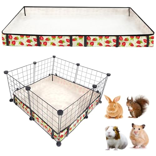 Guinea Pig Cage Liner，Washable Waterproof Oxford Cloth Cage Liners for Small Animals,Hamster Chinchilla Hedgehog Rabbit and Other Small Animals Not Include Cage(28x28 inches) - size: C&C 2x2(28x28 inches)