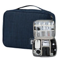 Organizer Case Small Electronic Devices USB Charger Accessories Mouse Phone Cable SD Power Bank Earphone - color: Large-Deep Blue