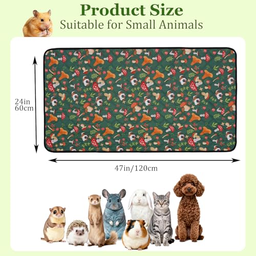 Guinea Pig Cage Liners 47 x 24 Washable Cage Pads Rabbit Bedding Reusable Absorbent Pee Pads for Small Animals Bunny Ferret Chinchilla Hamster - size: 1 Pcs 47 x 24"