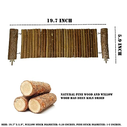 Chinchilla Wooden Suspension Bridge Platform Toy, Small Animal Climbing Toys for Chinchilla Hamsters Sugar Glider Squirrel Gerbils Rat and Other Small Animals