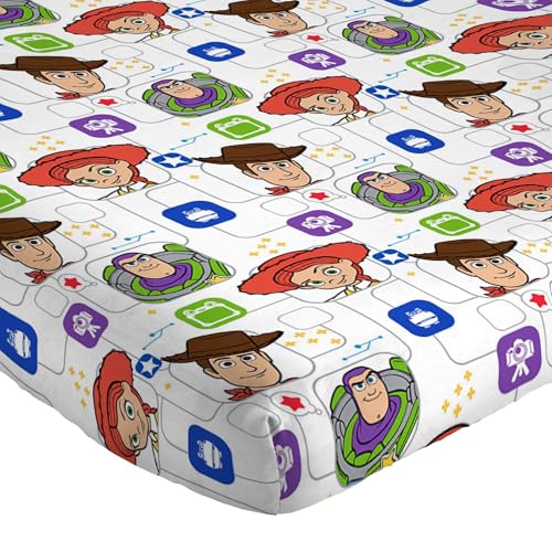 Jay Franco Kids Sheet Set with Fitted, Flat Sheets & Pillow Cover - Ultra-Soft Bedding with Pillowcase for Room Decor, Multi - Toy Story, 4 Piece Full - color: Multi - Toy Story, size: 4 Piece Full