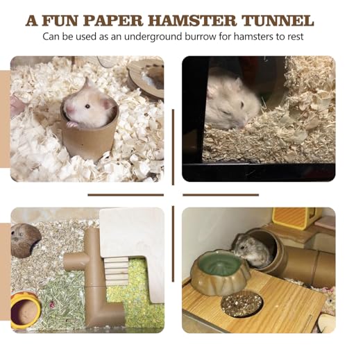 Hamster Tunnels,Hamster Tubes, Composable DIY and Build Hamsters Tunnels, Small Animals Exercise Toys, Tunnel for Mouse Gerbils Mice, Hamsters Gifts