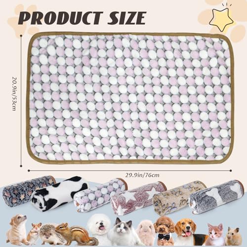 YedsIntu 6 Pcs Washable Guinea Pig Blankets Absorbent Animal Fleece Bedding Waterproof Cage Liners Reusable Pet Pee Pad Sleep Mat Pad Cover for Hamster Ferret Rabbit Chinchilla Hedgehog (20"x30") - color: 6 Black Bulk, size: 20" x 30"