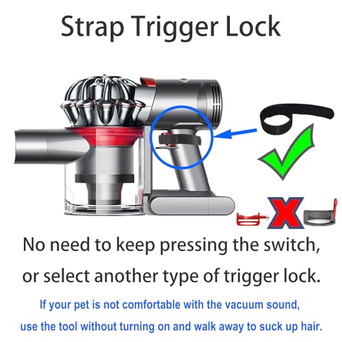 Dog Hair Vacuum Attachment for Dyson Cordless Upright Vac, Groom Tool Pet Shedding Brush for V6 V7 V8 V10 V11 V15 DC41 DC65 UP13-UP30 Animal, Grooming Kit with Long Extension Hose Adapter
