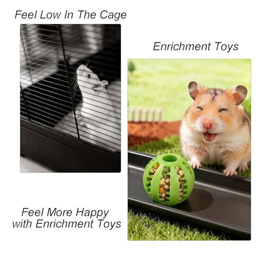 2Pcs Pet Foraging Feeder Chew Toys & Mat for Hamster Bird Guinea Pig Rat | Hamster Toys Slow Chew Feeder for Parakeet, Lovebird, Rabbit, Cage Accessories for Small Animals, Rat Enrichment Toys